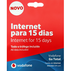 Cartão SIM Vodafone Go Total 5G Internet Ilimitada por 10+5 dias